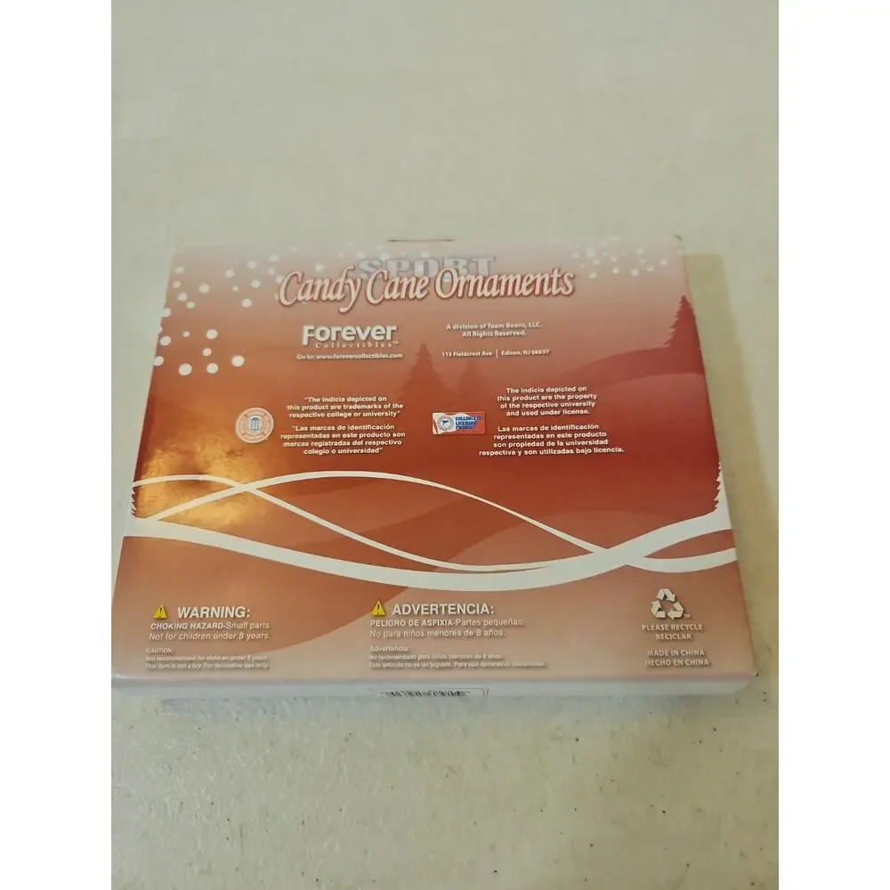 University Of Alabama Set Of 6 Candy Cane Christmas Ornaments NEW Boxed Set